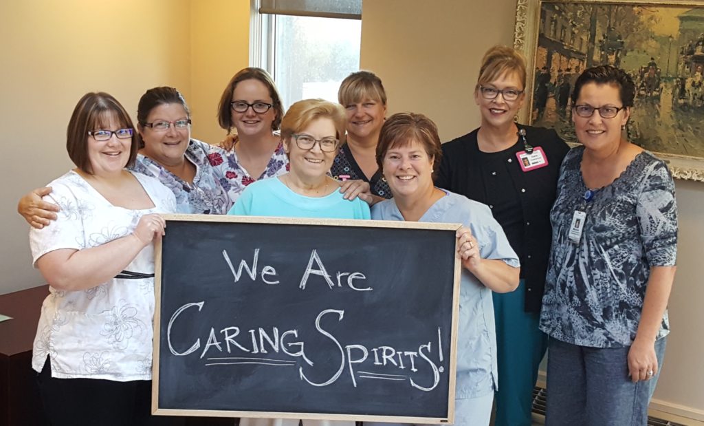 The Medical Day Care team at St. Joseph's Hospital were recipients of a Caring Spirit Award for excellent patient care. 