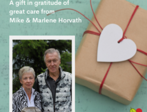 Mike and Marlene Horvath give as a way to say thank you