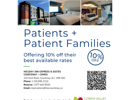Special rates for patients and their families with partial proceeds to the Foundation